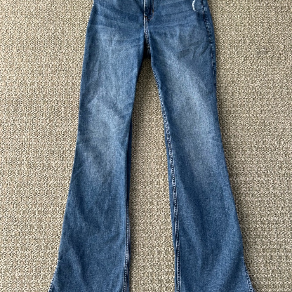 Abercrombie Kids Blue Flare Wide Leg Jeans